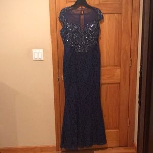 Navy Lace Gown